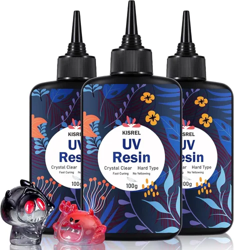 Miniatura 11 de KISREL Resina UV de 3.53 oz – Kit de resina UV mejorado, tipo duro, transparente, curado ultravioleta, resina epoxi UV para manualidades de joyería