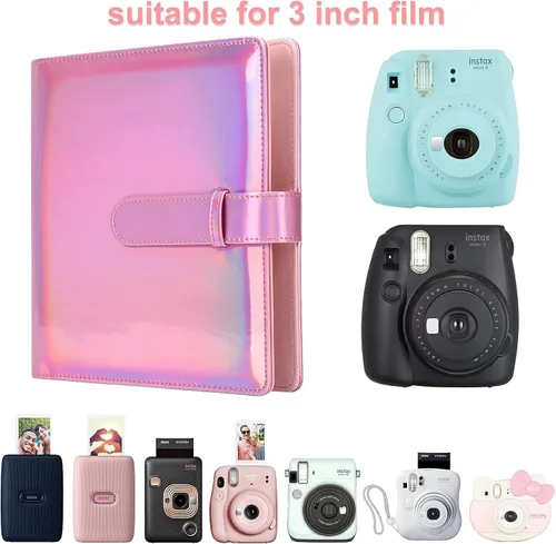 Miniatura 3 de Ruibytree Álbum de fotos de 360 bolsillos para cámara instantánea Fujifilm Instax Mini LiPlay 12 11 9 8 40 41 99 Evo 7S, cubierta de piel sintética