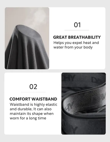 Miniatura 4 de DAVID ARCHY Calzoncillos para hombre, micro modal, sin bragueta, bolsa de apoyo, suave y cómoda, paquete de 4