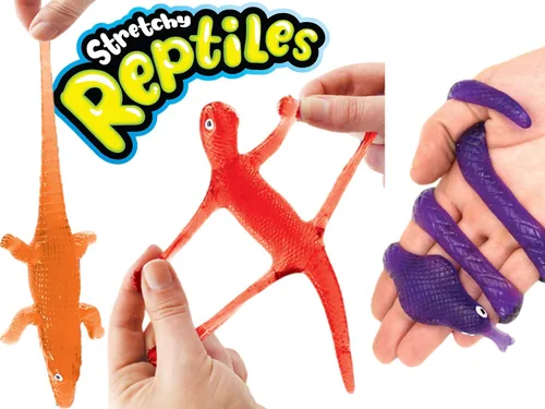 Miniatura 2 de JA-RU - Reptiles pegajosos súper elásticos de serpiente, lagarto y cocodrilo (3 unidades surtidas) por JA-RU. Juguete de regalo de fiesta