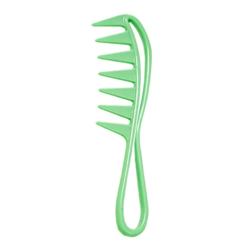 Miniatura 3 de Peine desenredante de dientes anchos para ducha, peine flexible de amplia separación, peine hueco, peine antiestático desenredante para el cabello