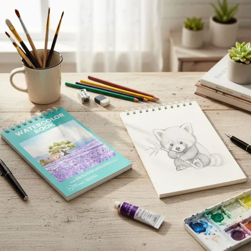 Miniatura 3 de Bondream Bloc de papel de acuarela, paquete de 2 libros de acuarela, 140 libras/10.58 oz, libro de papel de dibujo de pintura en espiral