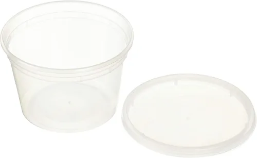 Miniatura 2 de Contenedores de almacenamiento de alimentos Deli con tapas, de 16 onzas, Transparente
