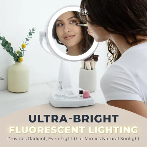 Miniatura 9 de Zadro Eleganze Bright - Espejo de maquillaje iluminado con ampliación y bandeja de almacenamiento