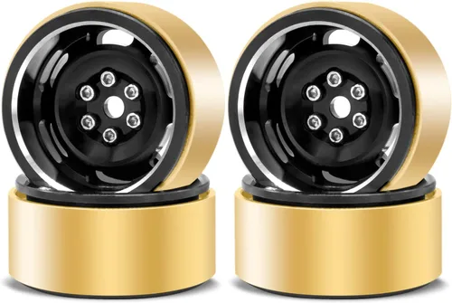 OGRC 1.0 Ruedas Beadlock 3mm de desplazamiento negativo con llantas de 32g para crawler pesado con anillos de rueda de latón para TRX4M SCX24 Axial