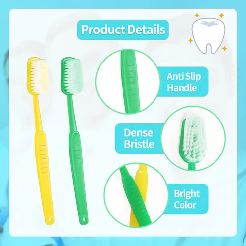 Miniatura 3 de Paquete de 2 cepillos de dientes gigantes de 15.75 x 1.57 pulgadas, cepillos de baño de gran tamaño, artículo de comedia enorme para accesorio