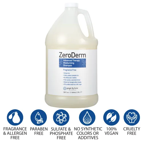 Miniatura 3 de Ginger Lily Farms Botanicals ZeroDerm Advanced Therapy Champú hidratante para todo tipo de cabello, 100% vegano y libre de crueldad, sin fragancia