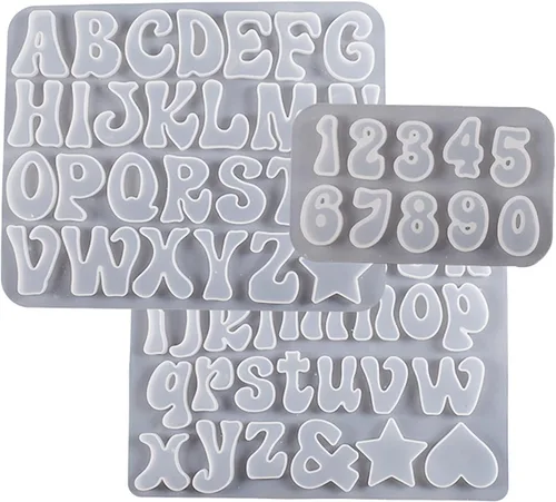 Miniatura 6 de Paquete de 3 moldes de silicona mini con letras del alfabeto de resina para hacer jabón y velas, decoración del hogar, molde 3D de animales