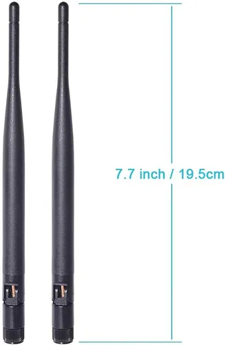 Miniatura 2 de Bingfu Antena de doble banda WiFi 2.4GHz 5GHz 5.8GHz 6dBi SMA macho (paquete de 2) para cámara IP de seguridad inalámbrica Vedio Grabadora