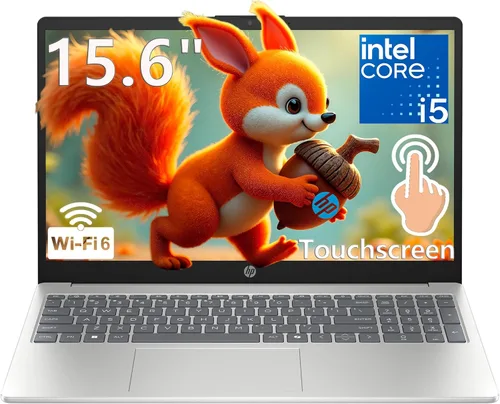 HP Laptop FHD de 15.6 pulgadas con pantalla táctil 2026, Intel i5-1334U, 8 GB de RAM, SSD de 512 GB, batería de larga duración, portátil para