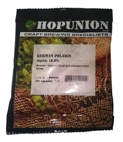Miniatura 36 de HopUnion 2014A importó pellets de lúpulo para la fabricación de cerveza casera (melón alemán-casco), 1 oz