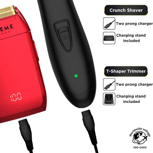 Miniatura 4 de Supreme Trimmer Recortadora T-Shaper DLC 2 en 1 y Afeitadora de Lámina Crunch Maquinilla de Afeitar Eléctrica STF602 y Recortadora de Barba ST5206