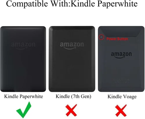 Miniatura 7 de REASUN Funda para Kindle Paperwhite 123, funda delgada con ranuras magnéticas para tarjetas con funda protectora de encendido y apagado automático