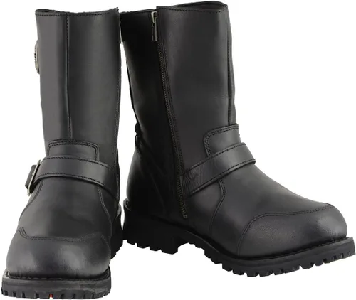 Miniatura 2 de Milwaukee Leather Botas clásicas para hombre con detalle de hebilla