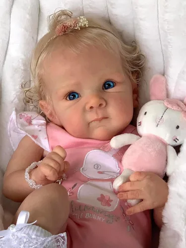 Miniatura 4 de Angelbaby Reborn Muñecas de Bebé Realistas que Parecen Reales de 18 Pulgadas Muñeca de Bebé Recién Nacido Niña Realista de Silicona con Cabello