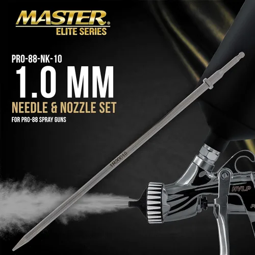 Miniatura 2 de Master Pro - Juego de atomización de aguja, boquilla de fluido y tapa de aire de 0.039 in, solo para pistola pulverizadora Master Pro 88 Series HVLP