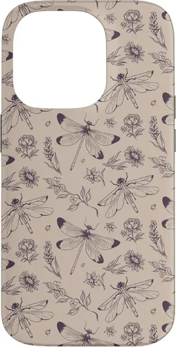 Miniatura 17 de Vintage Dragonfly Tan Sand Beige Wildflower Floral Flower Case for iPhone 16