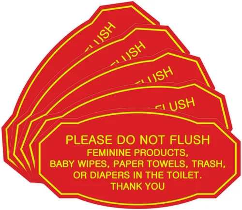 Miniatura 52 de Signs ByLITA Letrero de etiqueta victoriana Please Do Not Flush (Lt Gray), pequeño, 1 paquete Gris claro