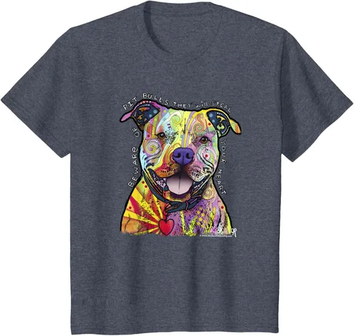 Miniatura 54 de Beware Of Pit Bulls, Dean Russo Pitbull Original - Camiseta para amantes de los perros, Negro
