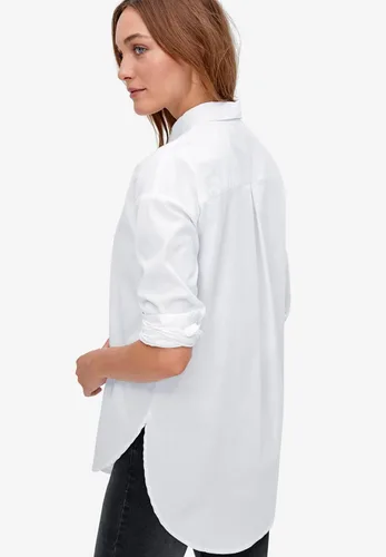 Miniatura 3 de Ellos Camisa tipo túnica elástica con botones en la parte delantera y relajada, talla grande