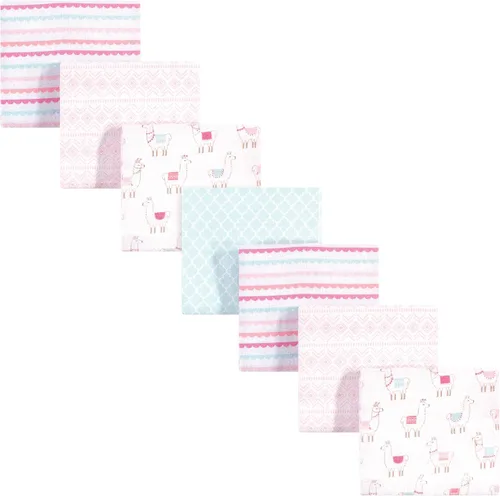 Miniatura 12 de Hudson Baby Paquete de mantas receptoras unisex de franela de algodón para bebé, ballena azul, talla única Azul ballena