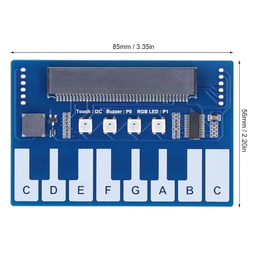 Miniatura 6 de Mini tablero de expansión del módulo de piano, controlador táctil capacitivo TTP229 I2C tablero de desarrollo de interfaz para micro bit
