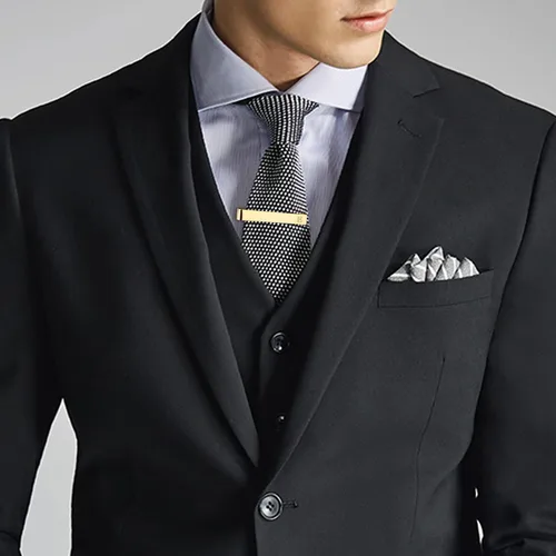 Miniatura 5 de JOERICA Juego de gemelos con iniciales para hombre y clip de corbata para hombre, letras del alfabeto, cartera, clips de corbata y gemelos con caja