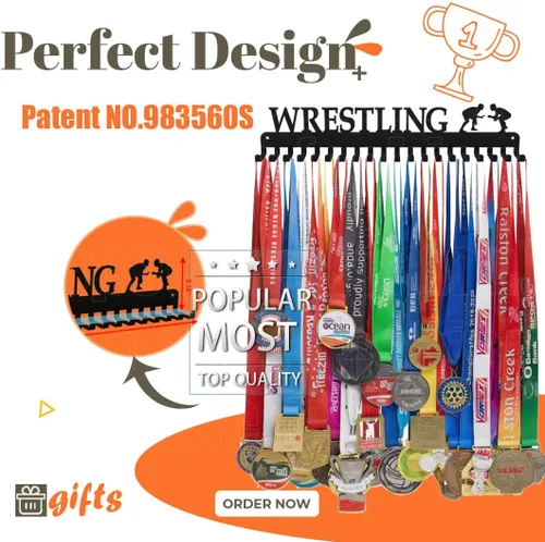 Miniatura 7 de Medal Hanger Display - She Believed She Could She Did - Personalized Medal Holder for Sport Race Runner Sturdy Steel Metal Plaque Over 63 Medals