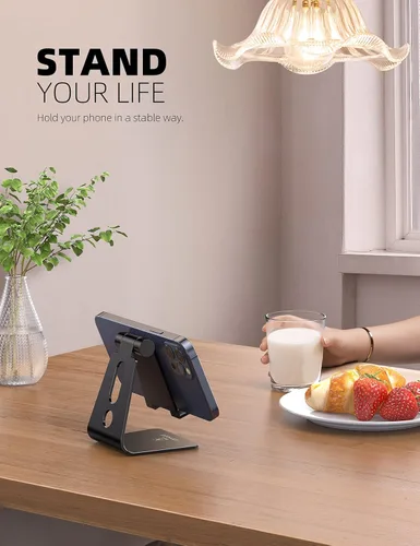 Miniatura 2 de Lamicall Soporte de teléfono universal ajustable., Negro