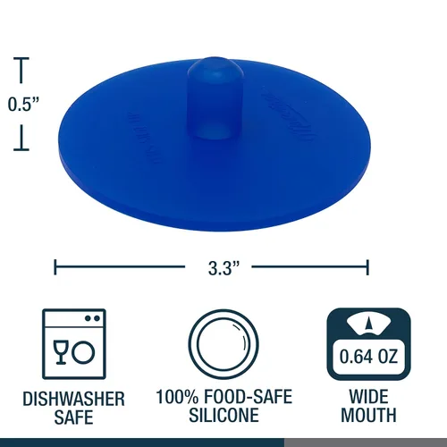 Miniatura 7 de GEMMA Correll Pickle tubo – de una sola pieza fermentación sin agua Airlock tapas de silicona para Mason Jar fermentación – Boca ancha – 3 Pack