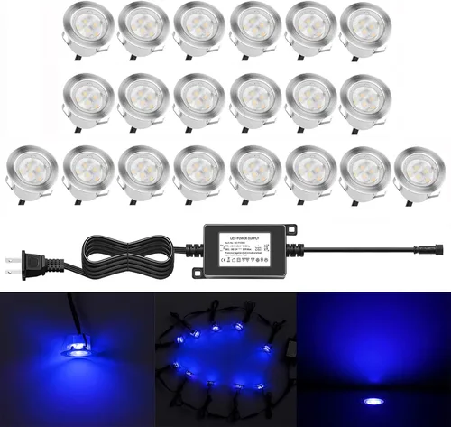 Miniatura 19 de lámpara LED decorativa de bajo voltaje de 1 vatio, impermeable, para exteriores, patio, jardín, escaleras Blanco cálido