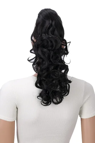 Miniatura 4 de PRETTYSHOP 16 o 20 pulgadas clip para el pelo en extensión cola de caballo 2 en 1 rizada resistente al calor