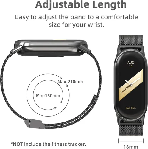 Miniatura 5 de Correa para Xiaomi Mi Band 10/9/8, Correa de Reemplazo Transpirable para Mi Fit Band 9, Correas de SmartWatch, Pulsera de Pulsera para Hombres
