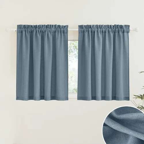 Miniatura 66 de RYB HOME Cortinas extralargas de 108 pulgadas de largo, transpirables con bolsillo para barra, cortinas traslúcidas blancas para sala de estar