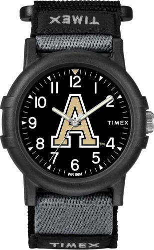 Miniatura 20 de Timex Reloj unisex Collegiate Recruit de 1.496 in - Tennessee Volunteers con correa de tela negra Texas Tech Red Raiders