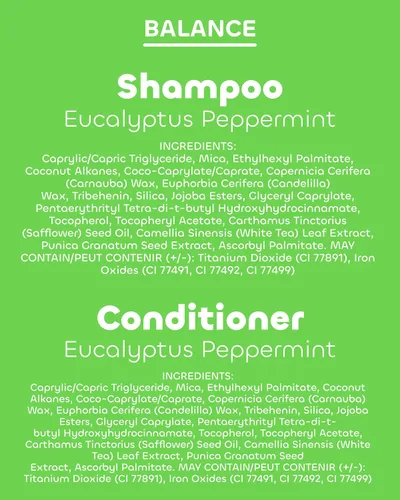 Miniatura 8 de Seaweed Bath Co. - Juego de champú y acondicionador de equilibrio - Menta de eucalipto - Cuidado nutritivo del cabello con vitamina E, aceite