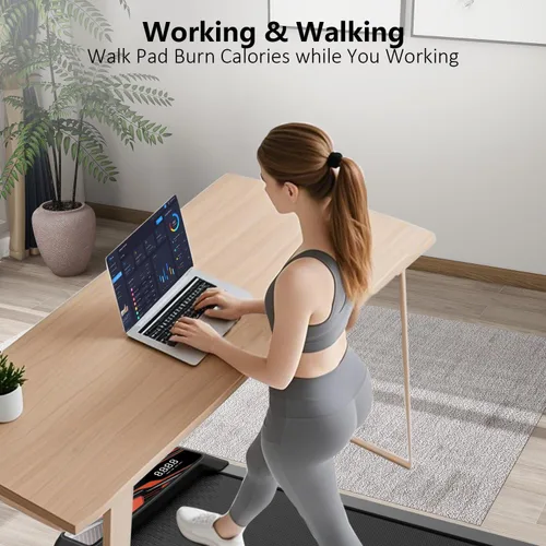 Miniatura 2 de Under Desk Treadmill, Walking Treadmill Pad, 2.5 HP 265 Lbs Low Noise Walking Pad Incline LED Display with Remote Control Walking Jogging Running
