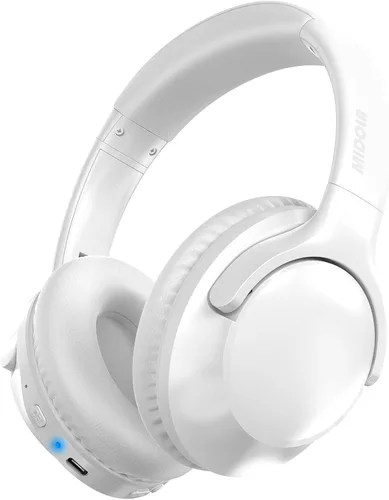 MIDOLA Auriculares Bluetooth Over Ear 68H Tiempo de Reproducción 6 EQ Auriculares Inalámbricos con Micrófono HiFi Estéreo Plegables Ligeros Graves