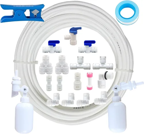Kit de válvula de flotador de tubo de 1/4 de pulgada para sistema de ósmosis inversa de agua de ósmosis inversa. Kit de línea de agua para