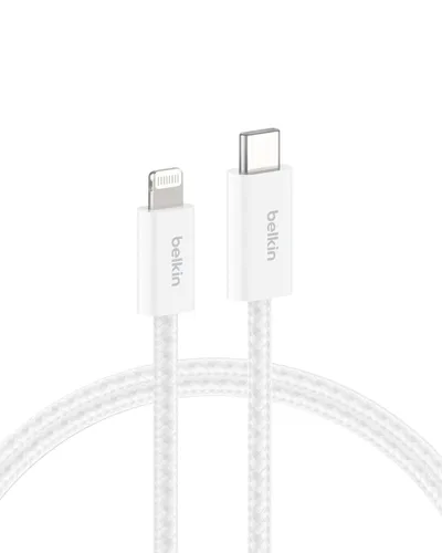 Miniatura 9 de Belkin Cable USB C con conector Lightning, 6.6 pies, cable de carga rápida suave, flexible, cable de carga Lightning para iPhone 14 y series Negro
