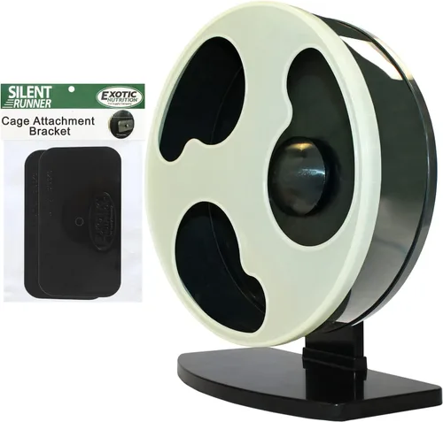 Silent Runner - Rueda brillante de 12 pulgadas regular - Rueda de ejercicio + accesorio de jaula - Rueda de ejercicio silenciosa, rápida y duradera