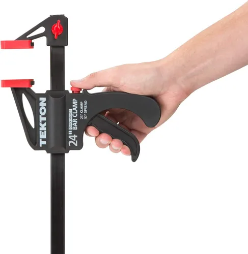 Miniatura 4 de TEKTON Abrazadera de barra de trinquete de 24 pulgadas/juego de separador de 30 pulgadas, 2 piezas CLP51524, rojo metálico