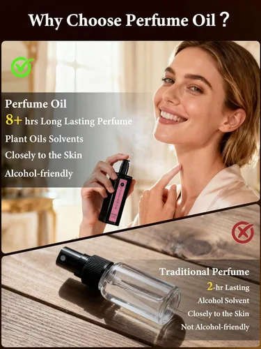 Miniatura 5 de PUREAMOR ROMAN Blossom - Perfume de vainilla para mujer, acogedora fragancia floral de jazmín y vainilla dulce, Extrait de Parfum de larga duración