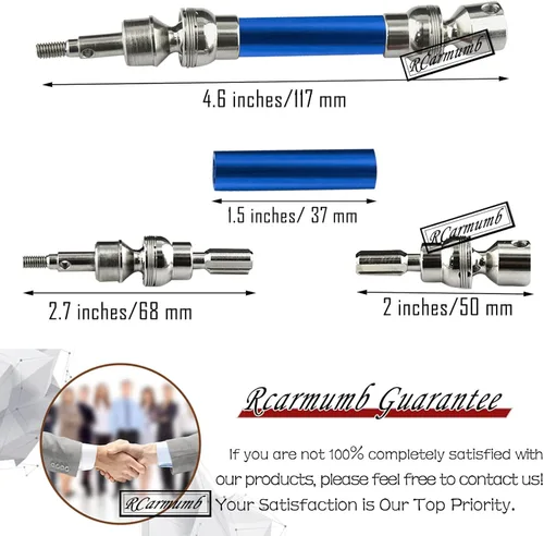 Miniatura 6 de CVD - Actualizaciones del eje de transmisión para 1/10 Senton Granite 3s Blx & Mega550, Vortek 3s Blx, Big Rock v2, 4 piezas delanteras y traseras