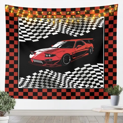 Miniatura 10 de Manfei Tapiz de pared de aviones para niños, diseño de bandera estadounidense, decoración de habitación de niños, niñas y adultos, decoración
