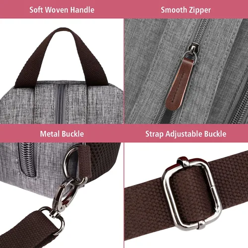 Miniatura 5 de PACKISM Mochila pequeña para mujer, bolsa convertible con múltiples compartimentos, correas ajustables, mini mochila
