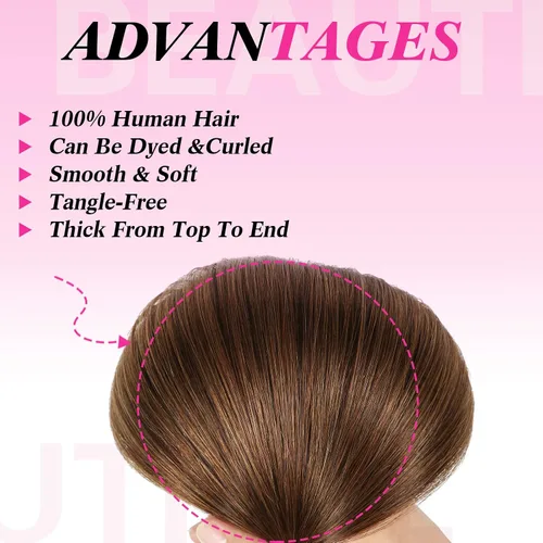Miniatura 4 de Extensiones de cabello humano real con pinzas, extensiones de cabello humano 100% humano, extensiones de cabello humano brasileño Remy, extensiones