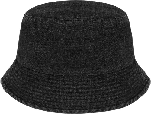 Miniatura 9 de MILAKOO Gorra unisex de pescador de mezclilla lavada para mujer, de ala ancha, ligera, plegable