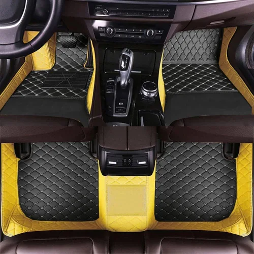 Miniatura 16 de Alfombrillas de cuero personalizadas para la parte delantera y trasera y de la tercera fila para automóvil, se adapta a la mayoría de SUV, sedán