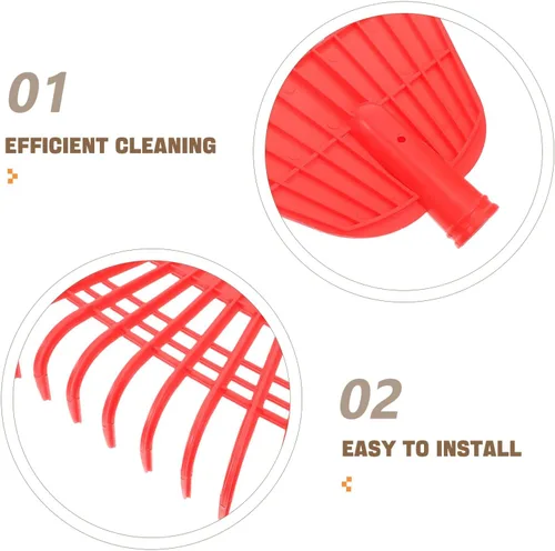 Miniatura 3 de Portable Plastic Garden Lawn Rake Head Replacement with Tines for Efficient Leaf and Grass Removal Lightweight Rake for Outdoor Gardening Farm